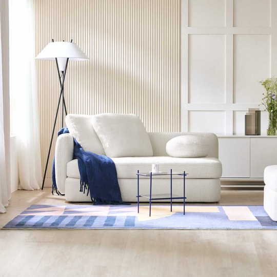 Sofa Trắng Boucle Tối Giản – Điểm Nhấn Sang Trọng Cho Phòng Khách Hiện Đại